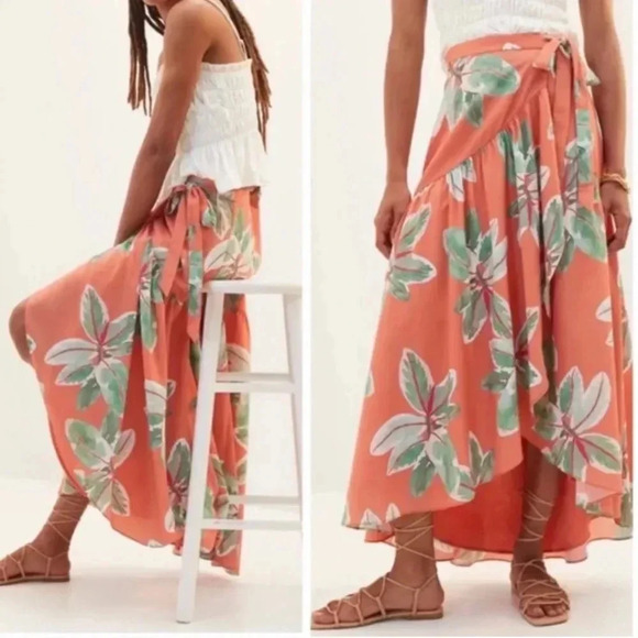 Anthropologie Dresses & Skirts - ANTHROPOLOGIE HUTCH NWT Maxi Wrap Floral Print Skirt S